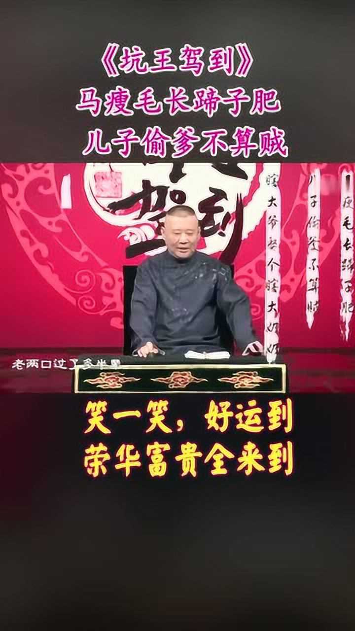 坑王驾到马瘦毛长蹄子肥儿子偷爹不算贼