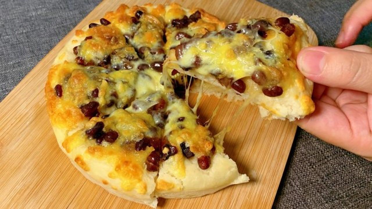 这个蜜豆披萨也太好吃了吧