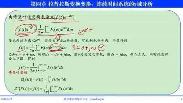 拉普拉斯变换、连续时间系统的s域分析(4.1~4.3)