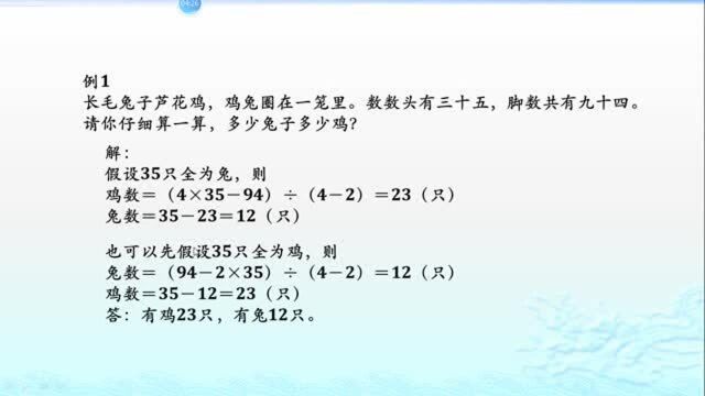 小升初必考应用题鸡兔同笼问题讲解(例题+解题思路)一听就会 一做就对