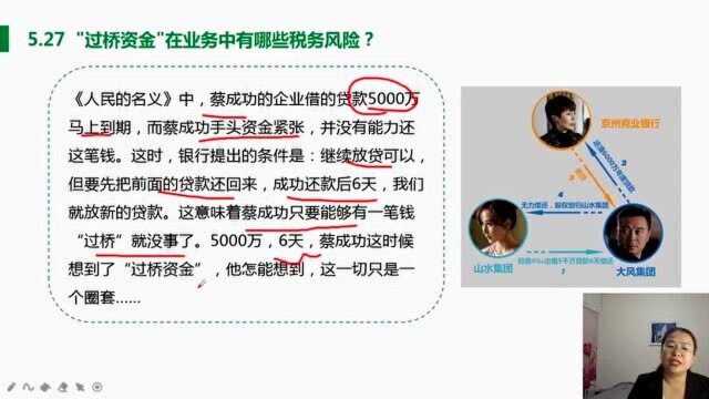 案列分析《人民的名义》通过“过桥资金”业务所涉及的税务风险