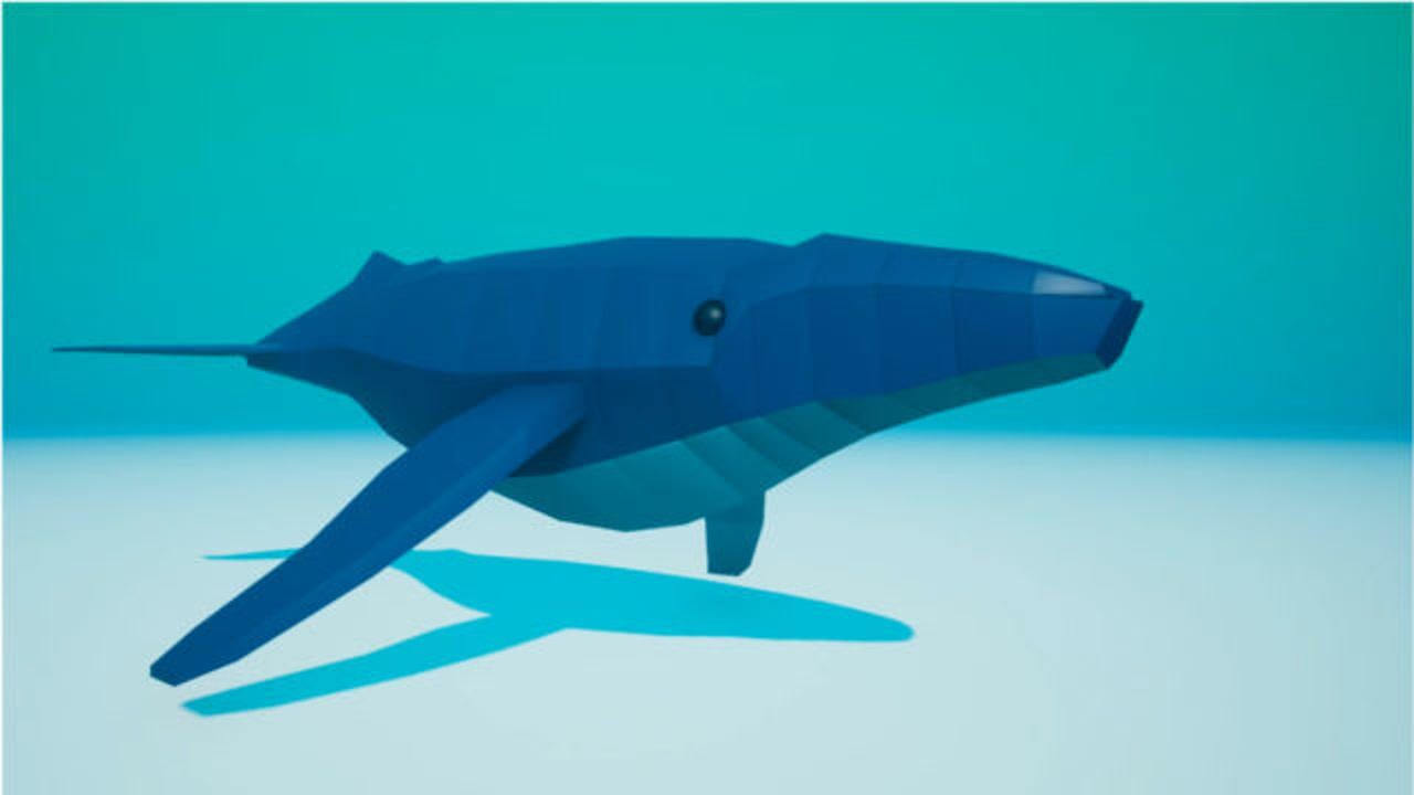 用积木搭只鱼吧体型很大的座头鲸