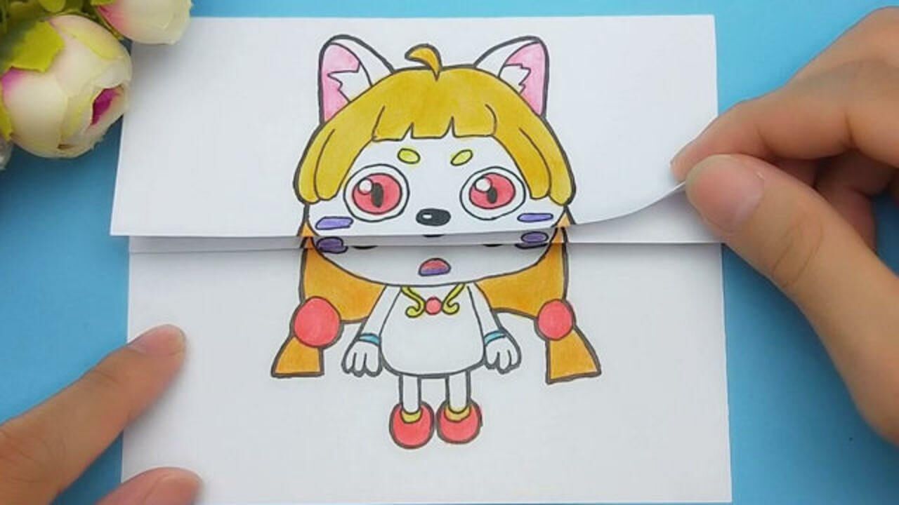 给异国大营救小公主皓月手绘变脸三次变换简单又优雅太有趣