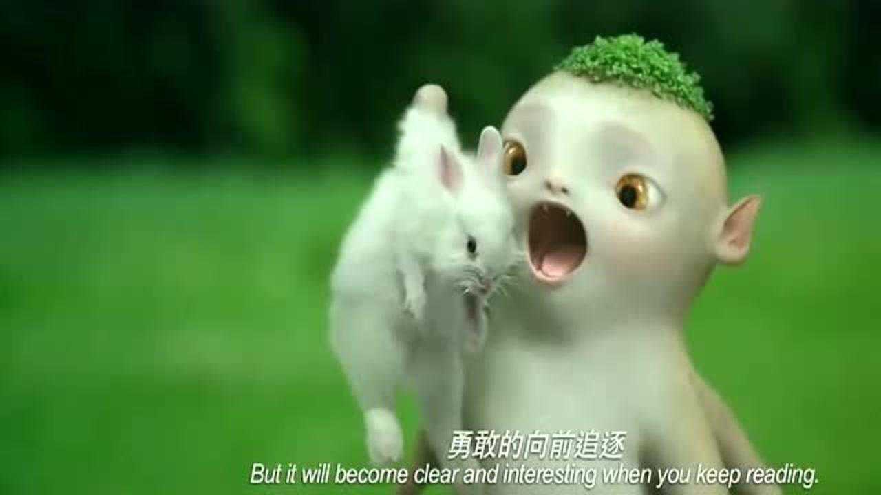 胡巴要吸兔子的血看见小白兔可怜又可爱胡巴就把它放了