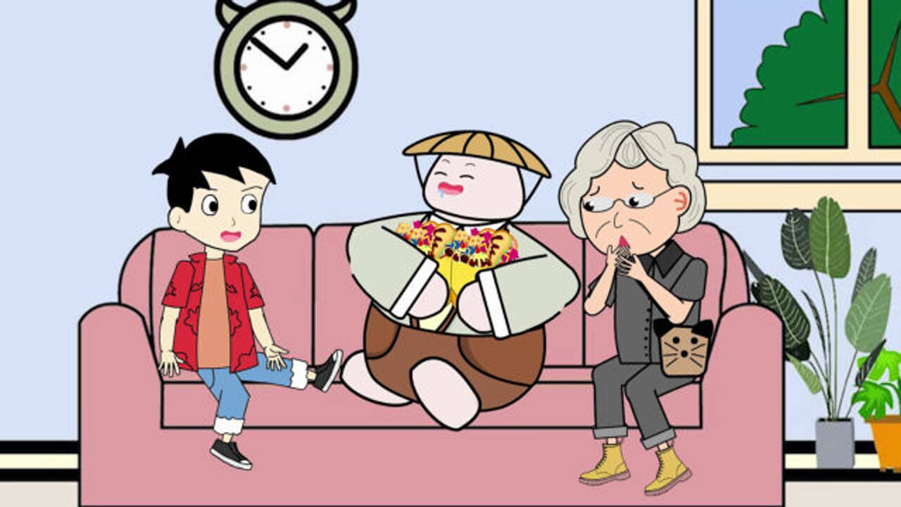 草帽肥肥 肥肥许愿百试百灵,铁蛋也不甘示弱,可到奶奶这里咋就不好使