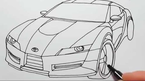 教你一步一步地画卡通汽车