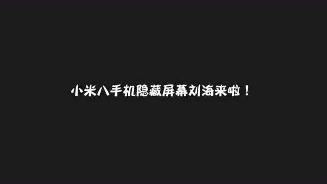 小米8手机隐藏屏幕刘海来啦!