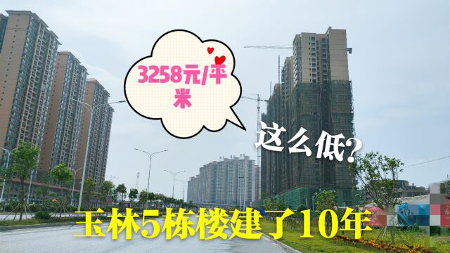 玉林这5栋楼建了10年,1平米才3258元,广西还有比这价格更低的吗