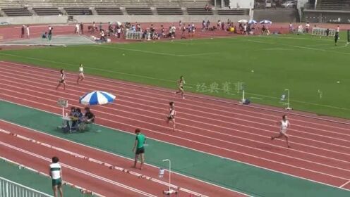 日本群马县高校新人田径运动会女生400米预赛