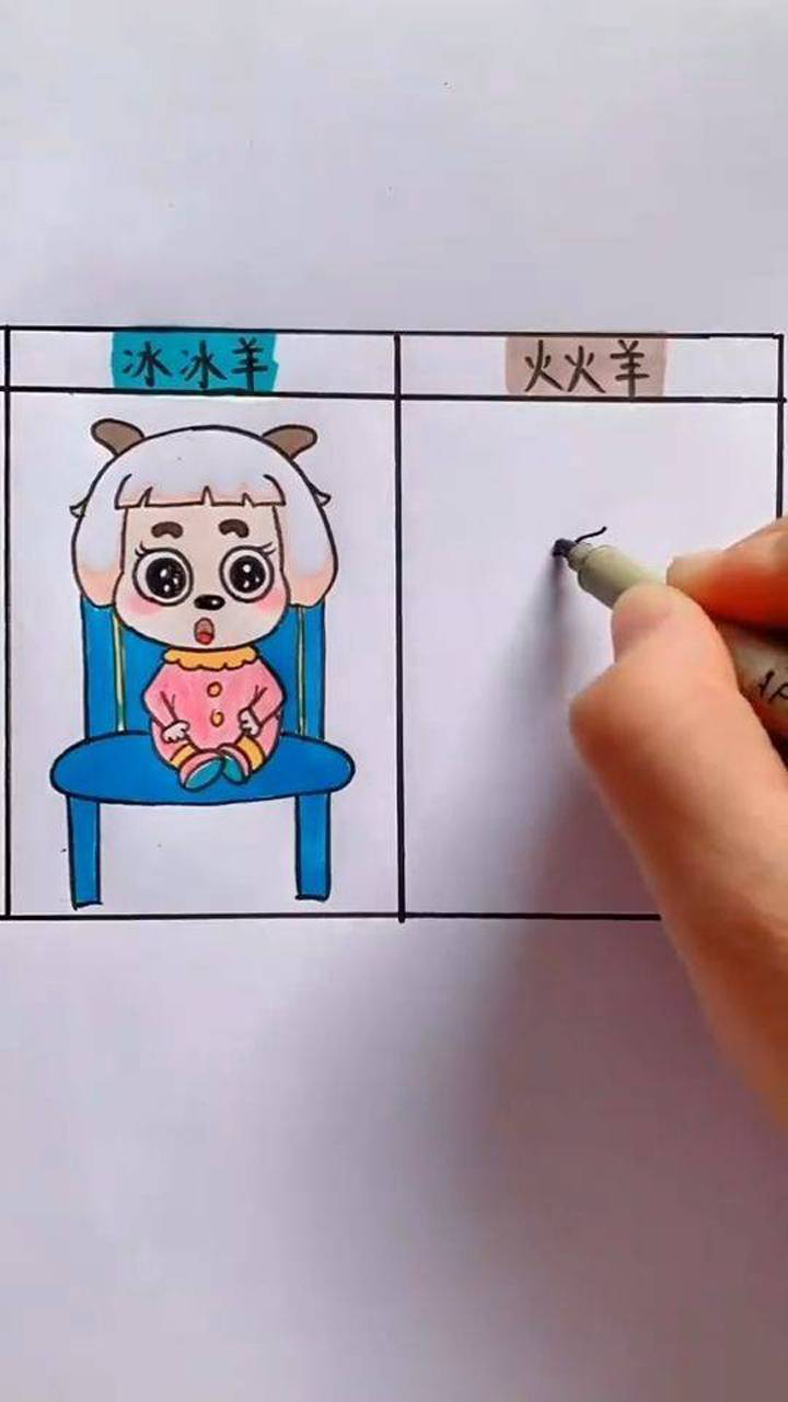 冰冰羊vs火火羊,太萌了!