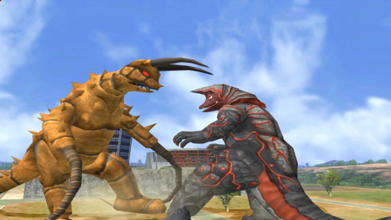 奥特曼格斗大作战:地底怪兽古墩用鞭子手臂打败火焰哥尔赞