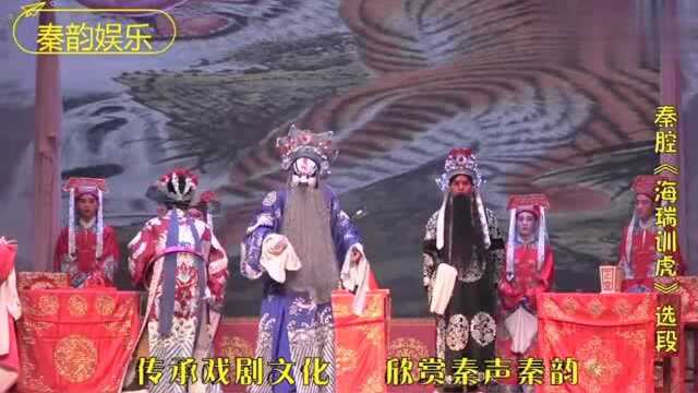 秦腔《海瑞训虎》经典唱段,演员开口就让人觉得非同一般,真带劲