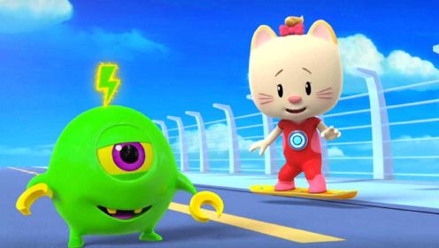 超级小熊布迷第二季49:闪电怪要捣乱,马克用搞笑表演阻止它