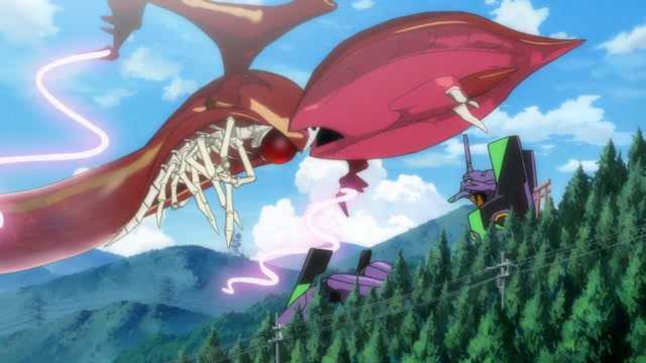 eva新剧场版序第五使徒登场昼天使高压电鞭绝地反杀