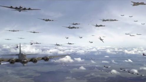 二战：数百架战机地毯式轰炸德军，炸弹如雨般倾泻，场面火爆惊险