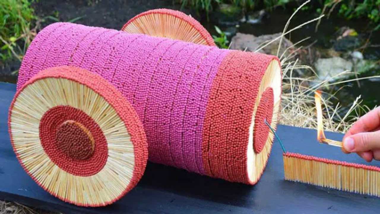 巨型炸弹火柴炮,威力惊人.