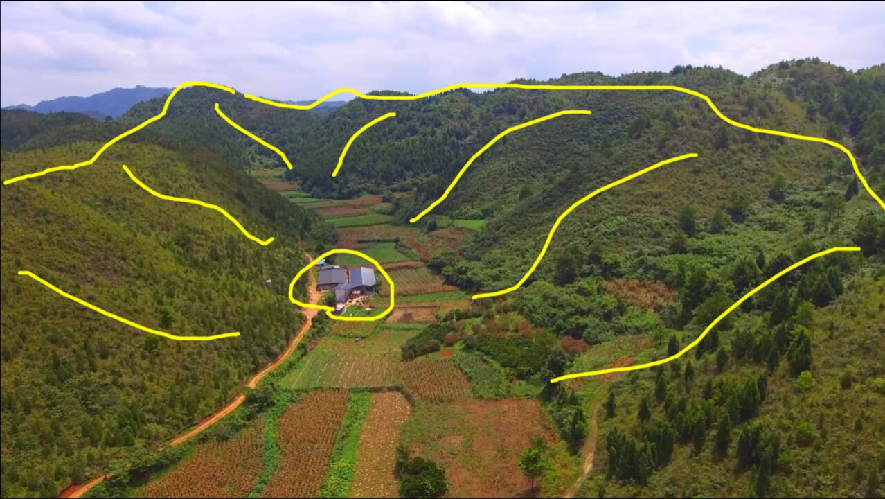 此地四龙归海完美的大格局出状元的风水宝地