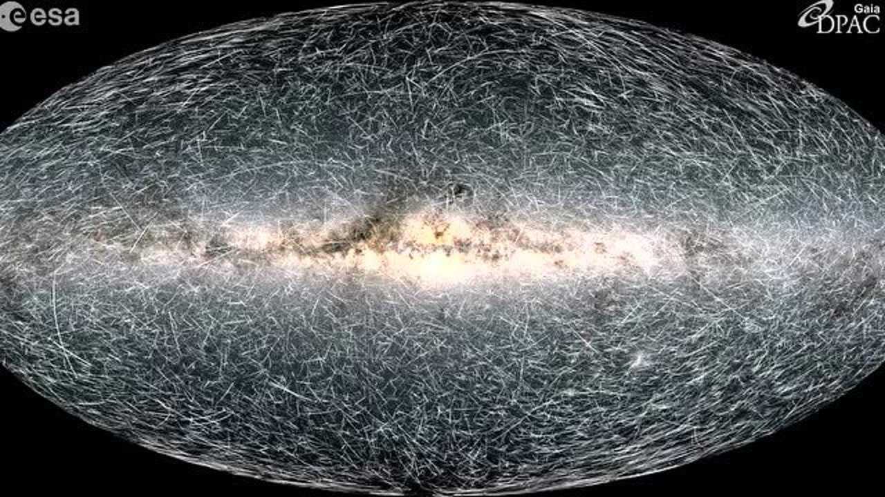 欧洲航空局描绘的银河系恒星运行轨迹