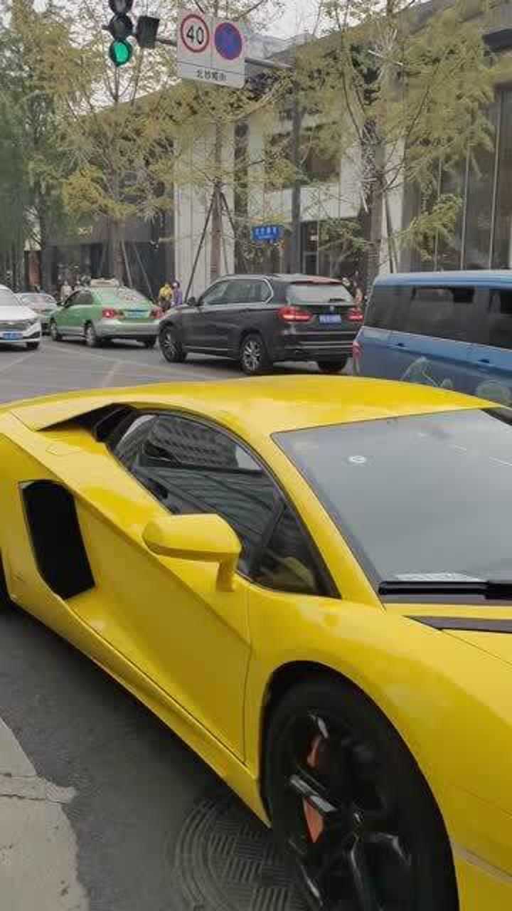 兰博基尼大牛带着小牛一前一后出来炸街排气声简直太炸了