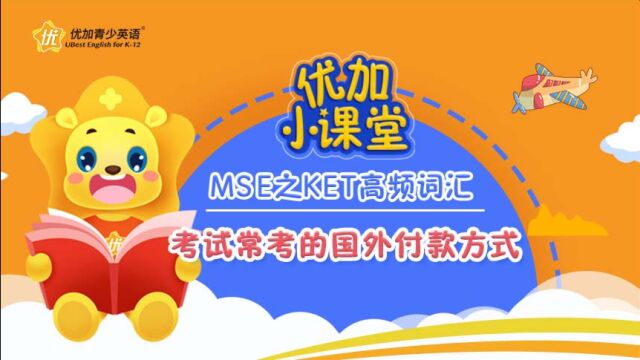 MSE之KET高频词汇:考试常考的国外付款方式