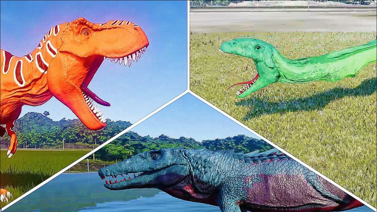 沧龙大战霸王龙,谁才是真正的霸主呢?_腾讯视频