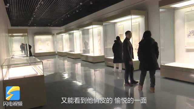 57秒丨文化大餐来了!德州举办松年书画特展,40幅名画作集中亮相