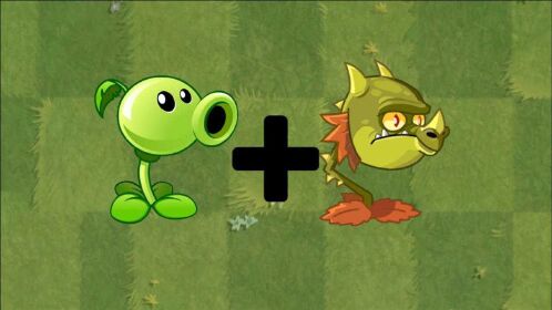 黑客版植物大战僵尸游戏 火龙草 豌豆射手融合新植物