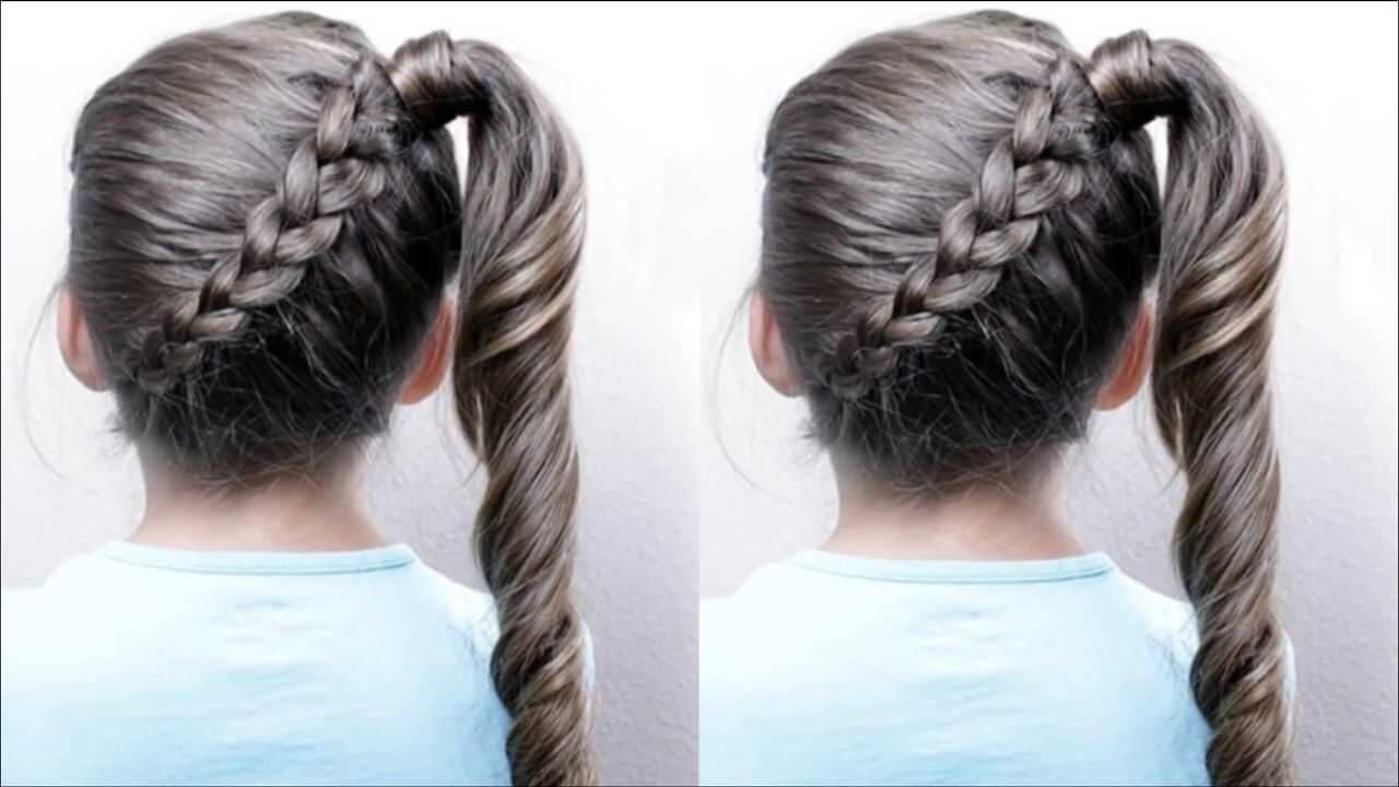 儿童编发:斜斜的高马尾这样扎,高傲又自信的小女孩发型