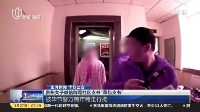 贵州女子微信群骂社区支书“草包支书”