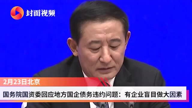 国务院国资委回应地方国企债务违约问题:有企业盲目做大因素