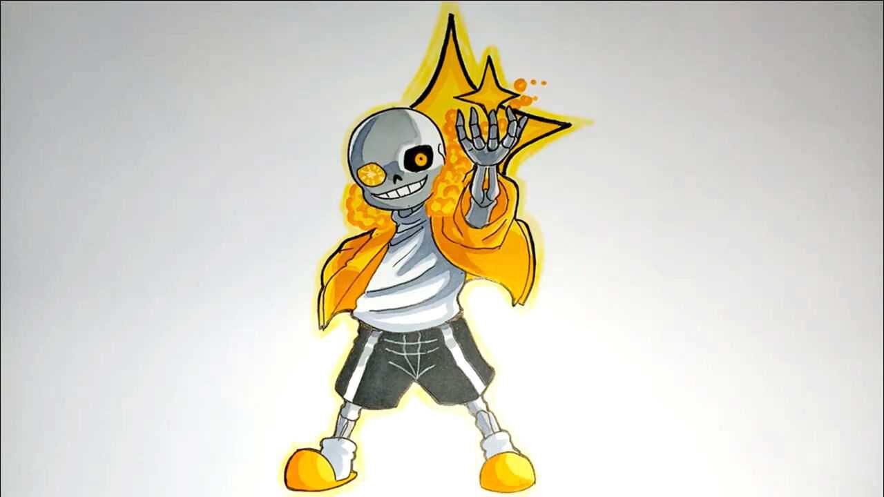 传说之下手绘如何画出一个黄色的sans