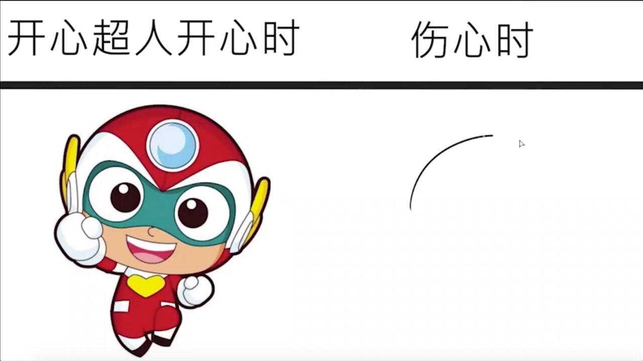 开心超人开心时vs伤心时,平时总是给别人带来快乐,哭得好委屈