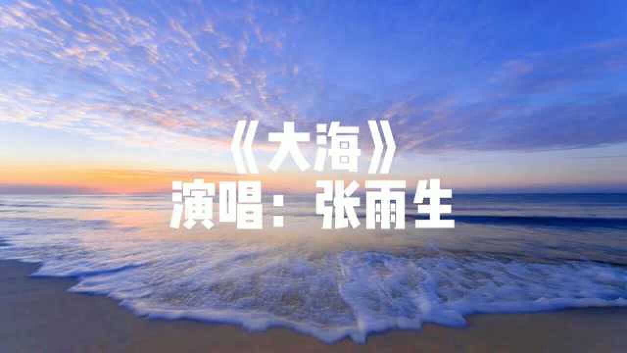 一首經典歌曲張雨生大海經典歌曲優美動聽百聽不厭