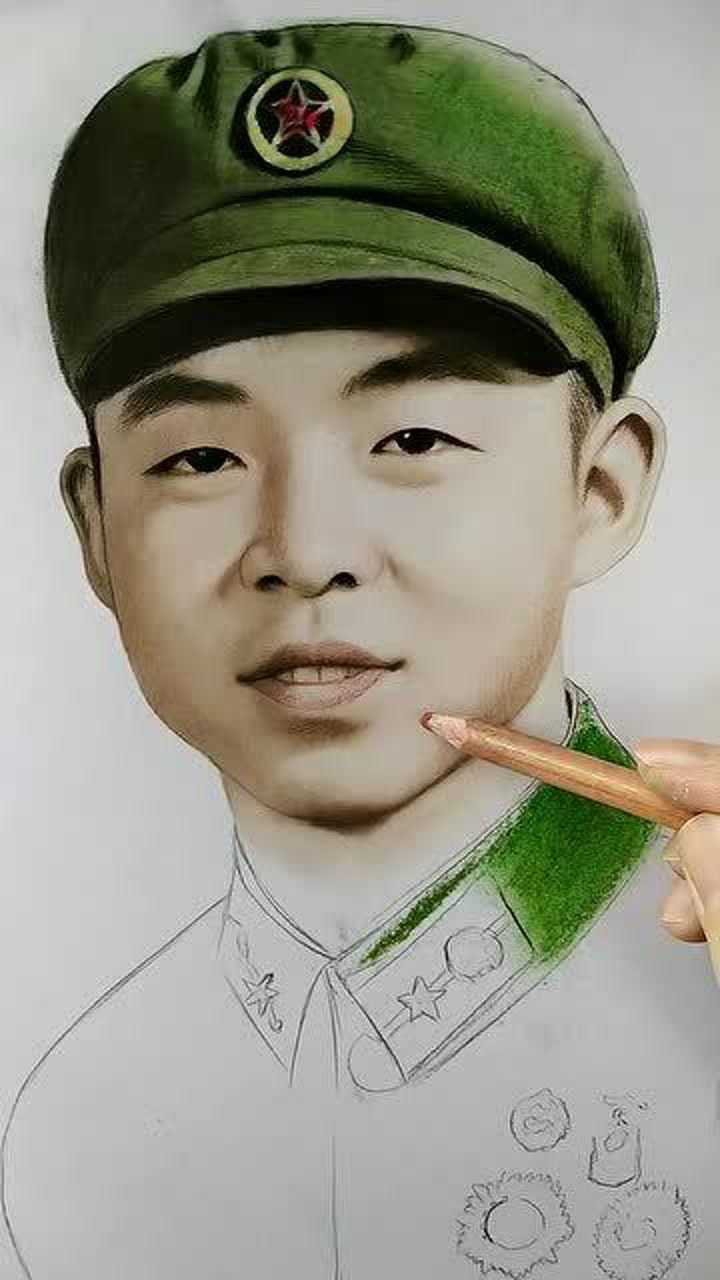 画一幅雷锋画像学习雷锋好榜样太优秀了