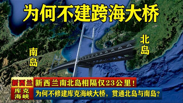 相隔仅23公里!新西兰为何不修建库克海峡大桥,贯通北岛与南岛?