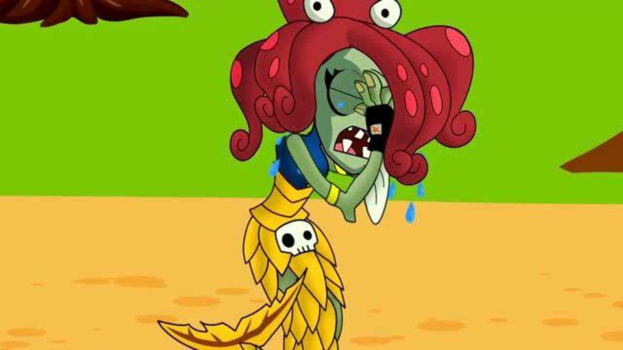 植物大战僵尸:章鱼僵尸掉眼泪!