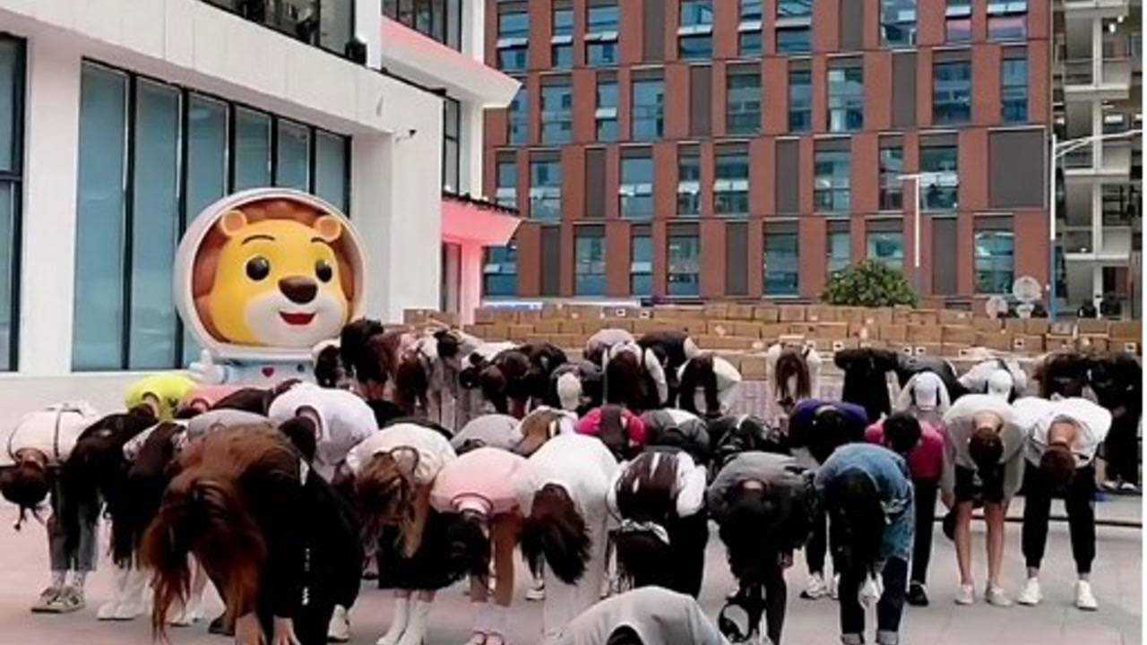 网红辛巴高调宣布复出 ,带领众徒弟单膝下跪 ,迎接818家人回家