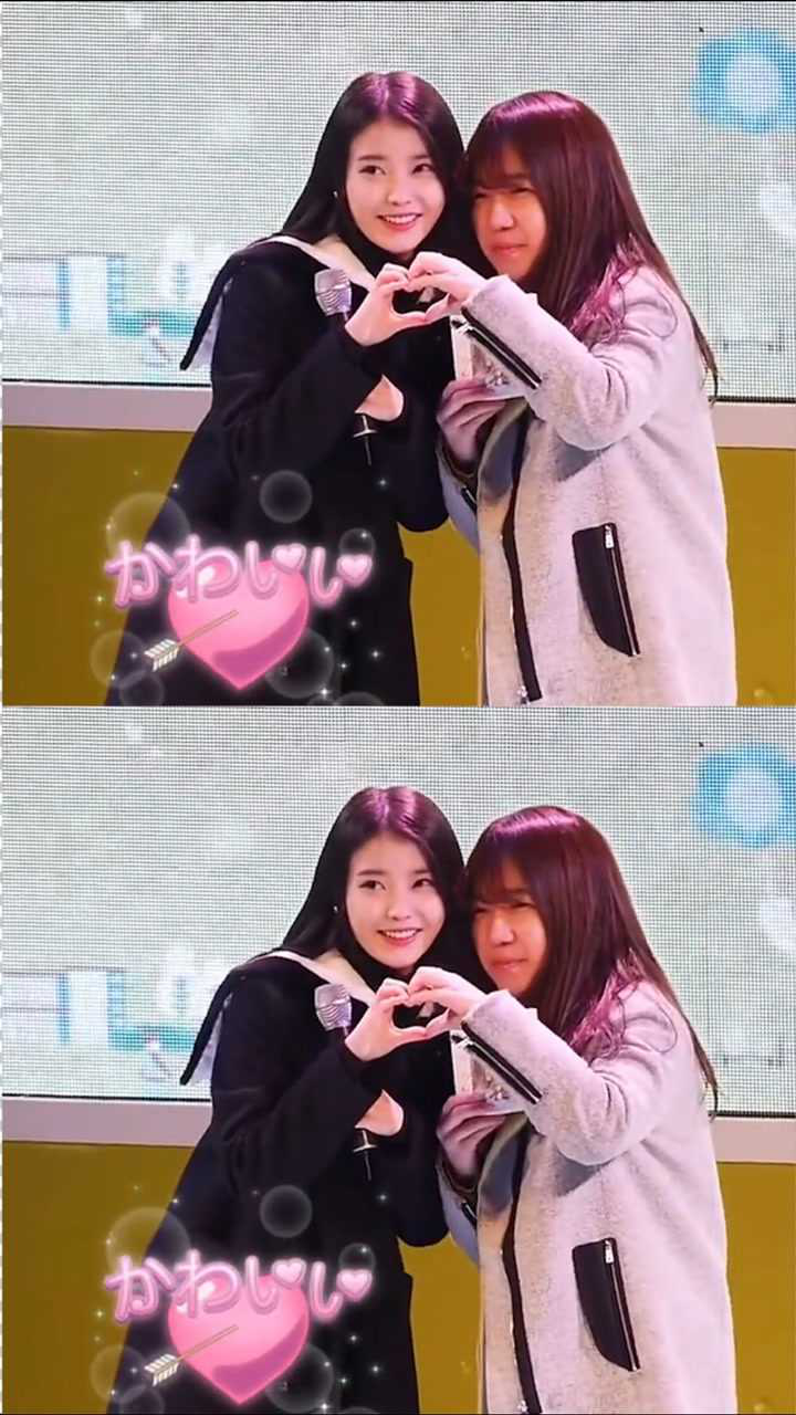 iu李知恩颜值界的标杆与粉丝比心合照羡慕二字不想再说了