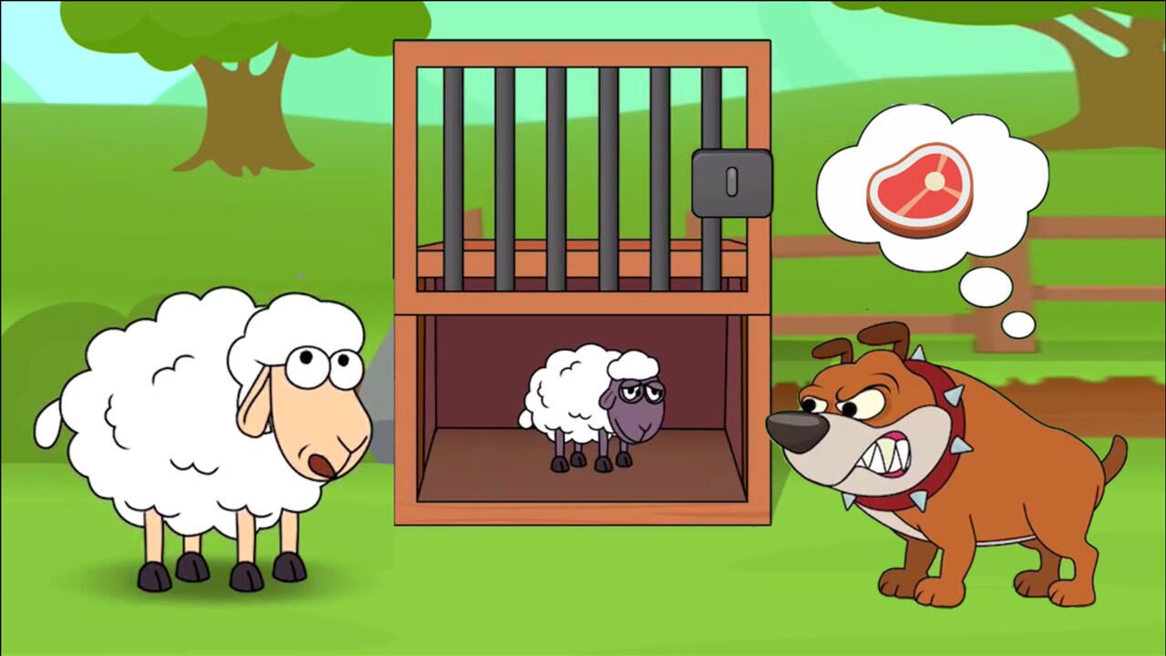 喜羊羊被关在笼子里图片