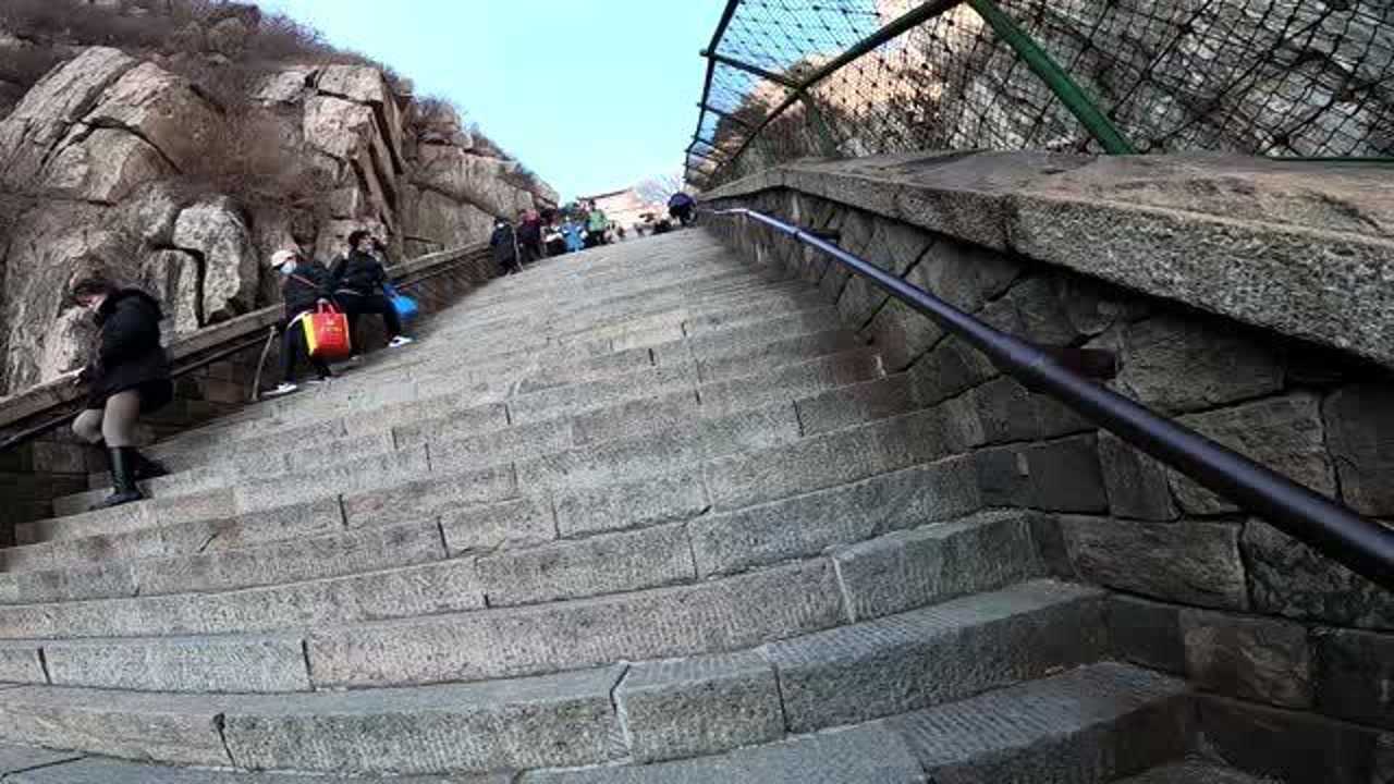 泰山十八盘之紧盘多少人止步这里未能登顶危险却充满诱惑