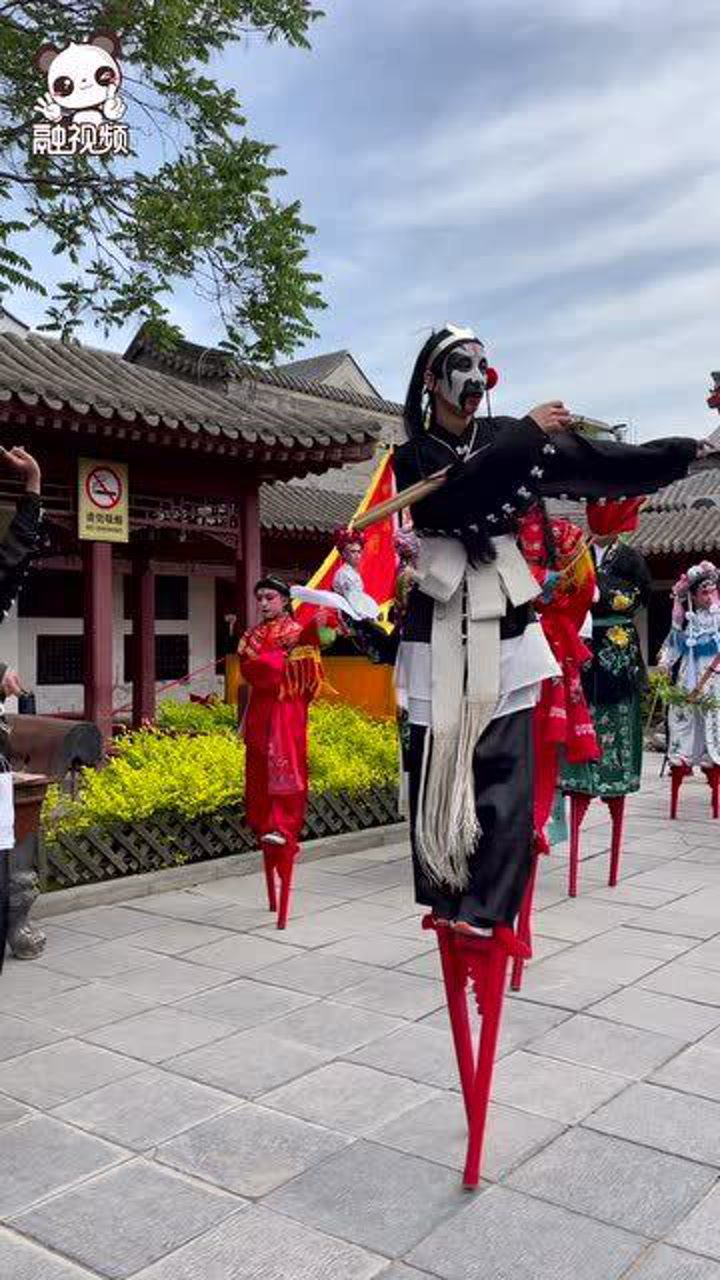 天津美|经历600余年的天津"葛沽长乐老高跷"七十二套棒法让人看的入神