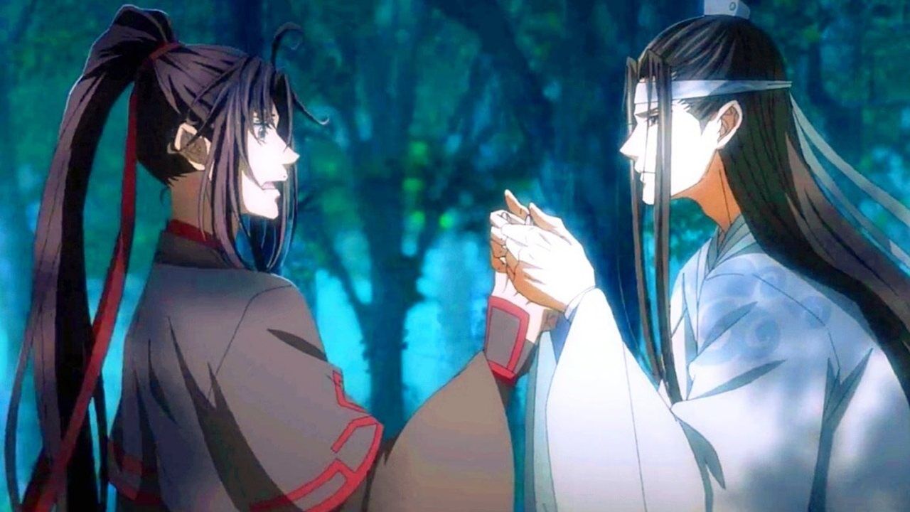 魔道祖师义城篇蓝忘机笑得可真甜魏无羡为他整理头发