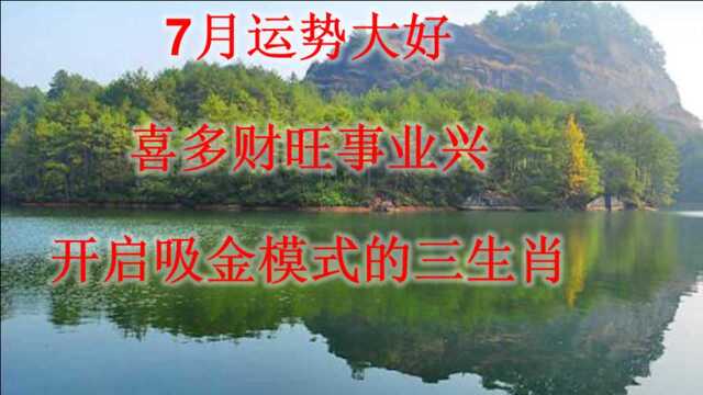 7月运势大好,喜多财旺事业兴,开启吸金模式的三生肖