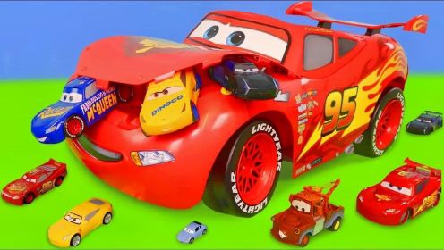 26. 儿童趣味玩具：汽车玩具惊喜，闪电麦昆玩具车，儿童消防车游戏