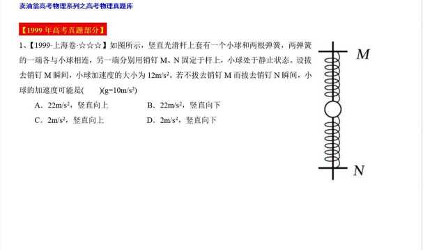 #“知识抢先知”征稿大赛# 牛顿定律1999