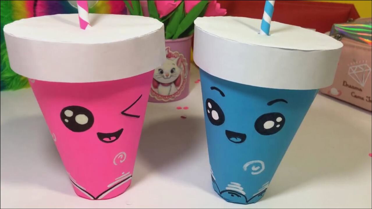 创意手工diy,卡通纸杯的制作方法!