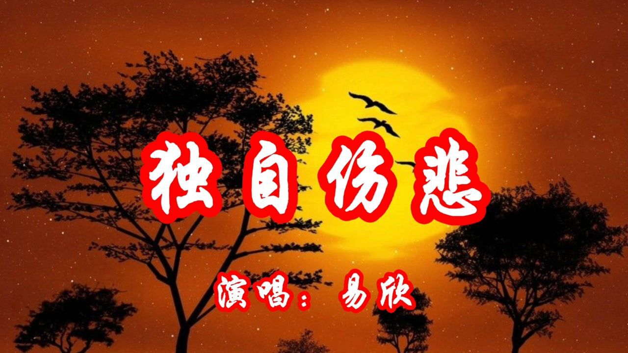 独自伤悲暗自流泪易欣一首独自伤悲唱出恋人感情的不如意