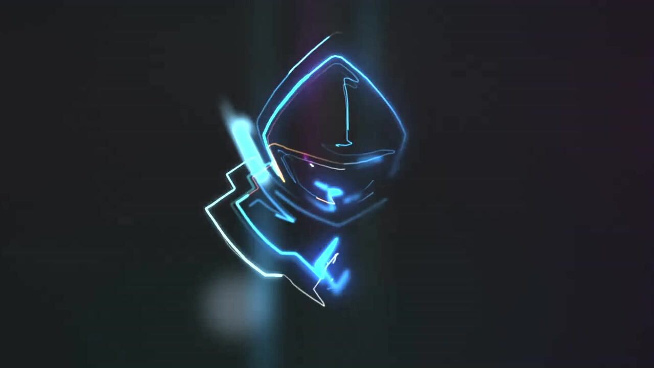 ae模板-闪电能量电流火花赛博朋克视频片头logo动画