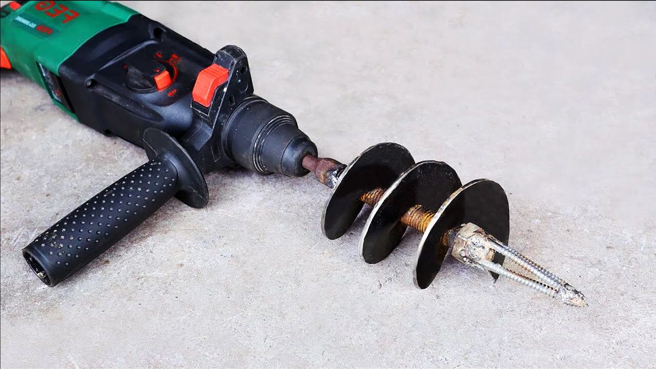 diy打洞神器,配上电钻也太实用了,真不愧是高手啊