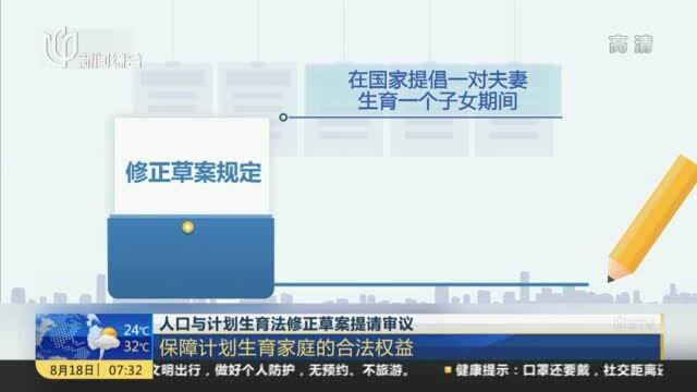 人口与计划生育法修正草案提请审议:保障计划生育家庭的合法权益